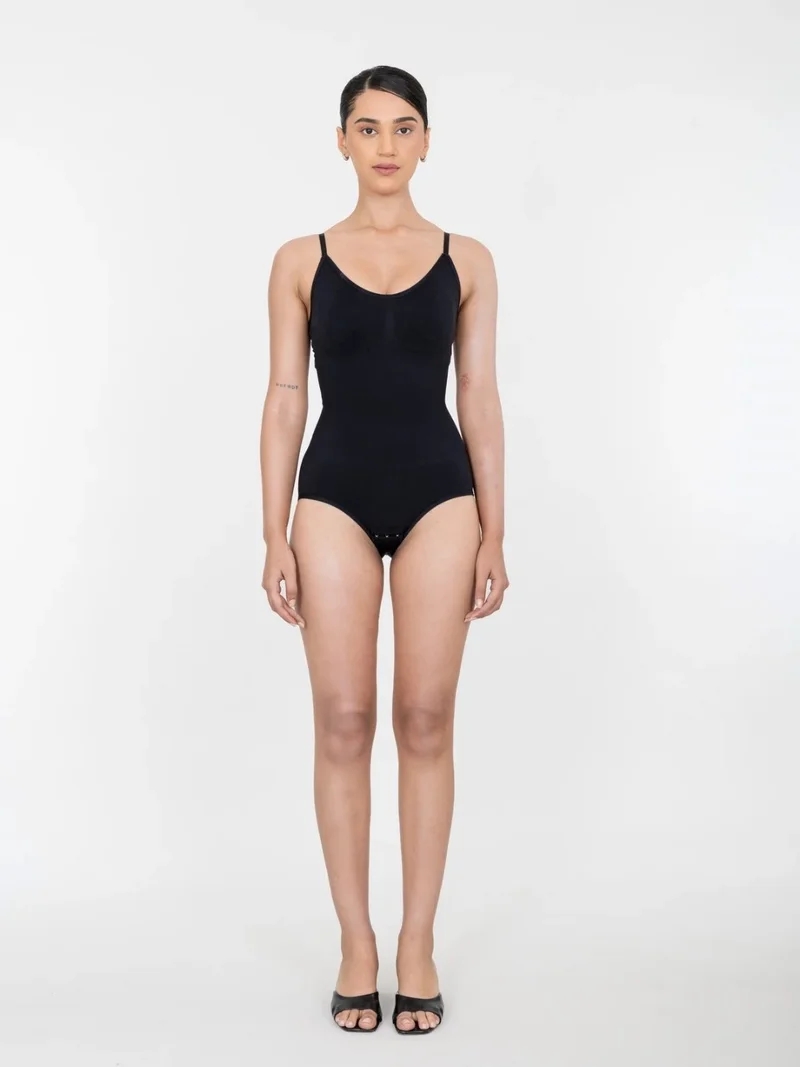 Shapercult Store Black Snatched Bodysuit for Women